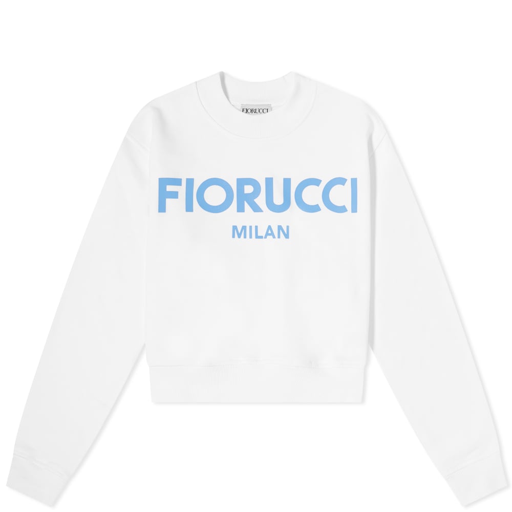 Mikina Fiorucci Milan Crop Crew Sweat Biela | W13SMLS1HWH, 0