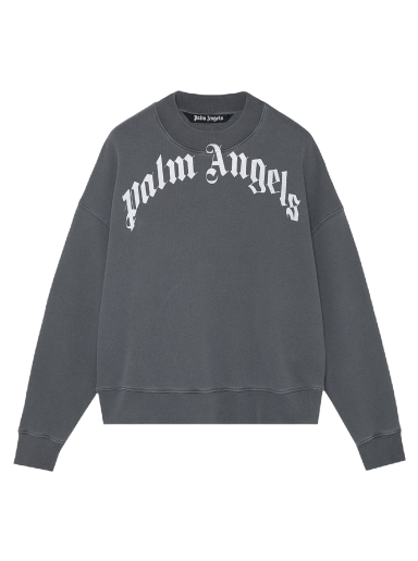 Mikina Palm Angels GD Curved Logo Crew Čierna | PMBA026F21FLE0041001