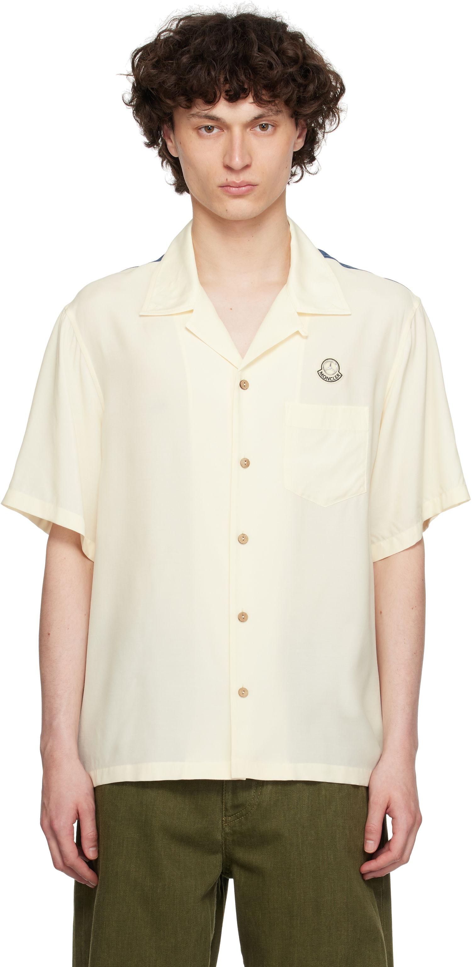 Košeľa Moncler Moncler Genius Mercedes-Benz by NIGO Satin Shirt Žltá | K14012F00001M5921, 0