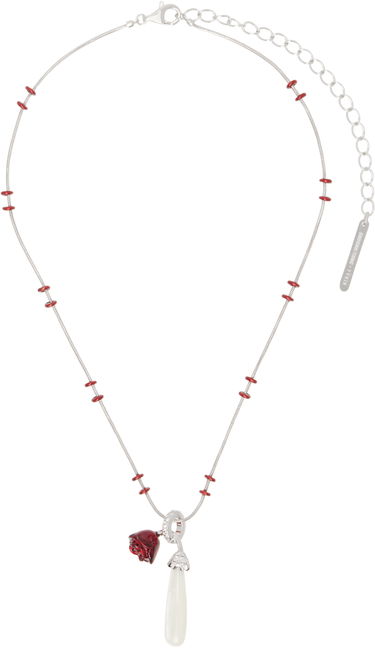 Náhrdelník SHUSHU/TONG SHUSHU/TONG x YVMIN Sleeping Rose Snake Bone Pendant Necklace Červená | 22313RED00NN, 0
