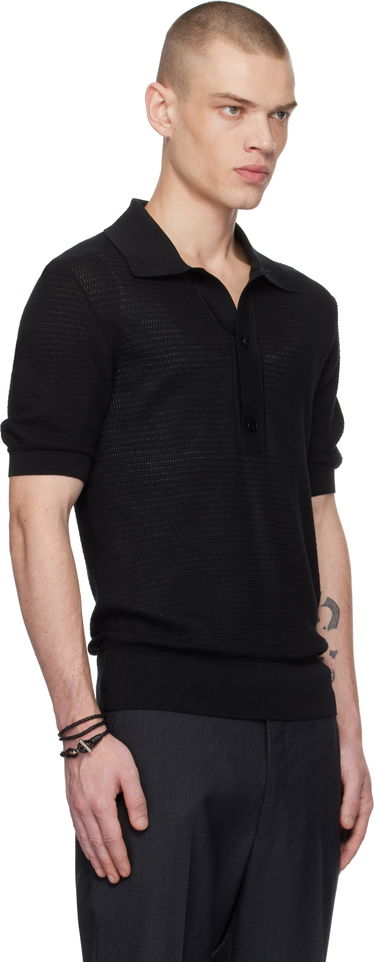 Polo tričko Tom Ford TOM FORD Cotton Silk Polo Čierna | KPS019-YMC026S25, 1