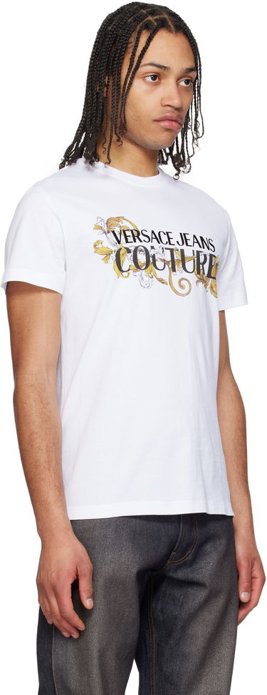 Tričko Versace Versace Jeans Couture Logo Baroque T-Shirt Čierna | E78GAHC05_ECJ01C, 4