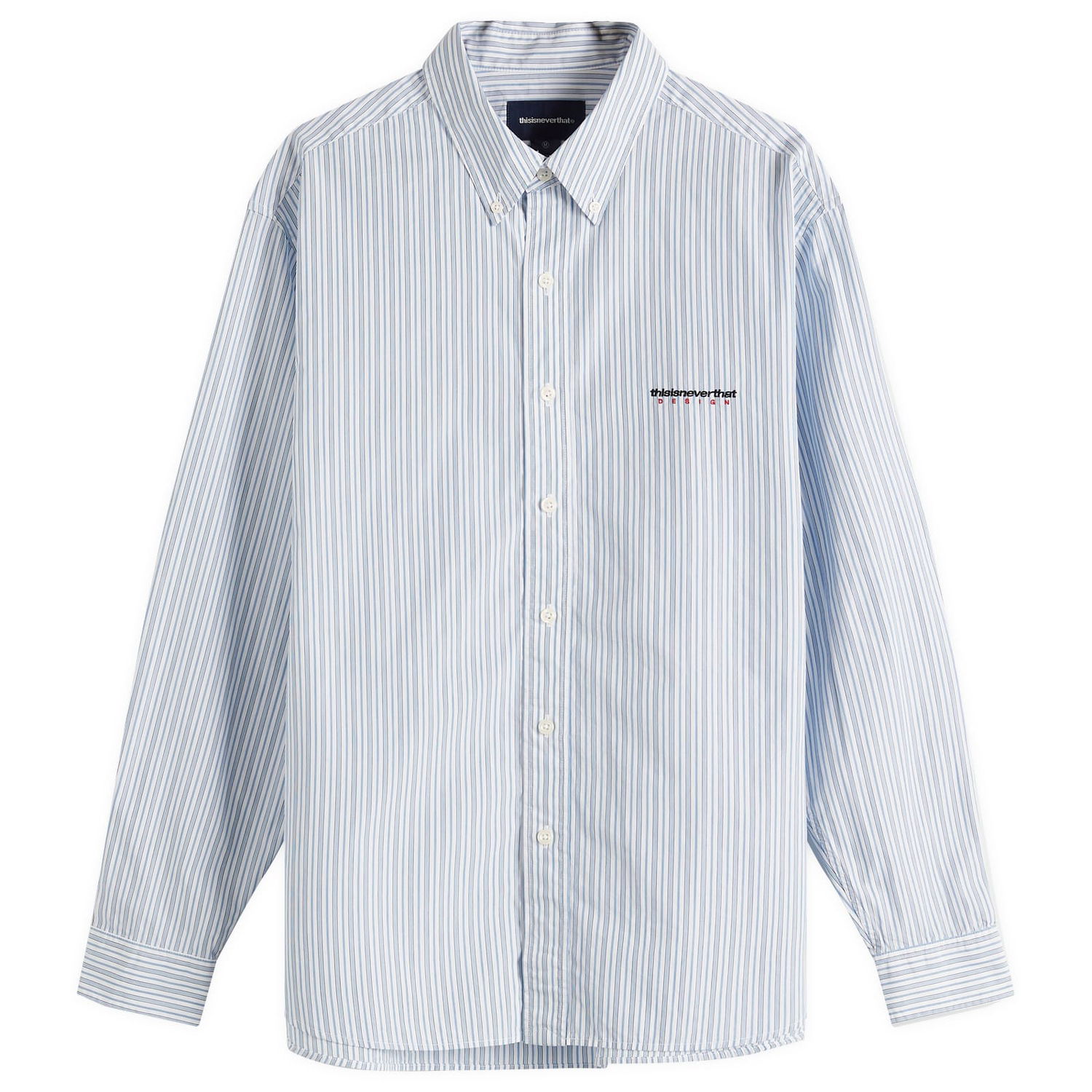 Košeľa thisisneverthat thisisneverthat DSN Striped Shirt Modrá | TN251WSHTL02-WHT, 0
