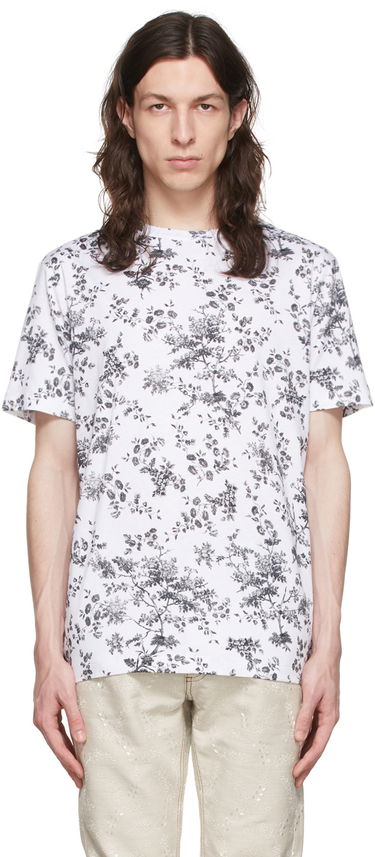 Tričko Erdem Erdem Floral-Print Cotton T-Shirt Biela | MS22_502MELTS, 0