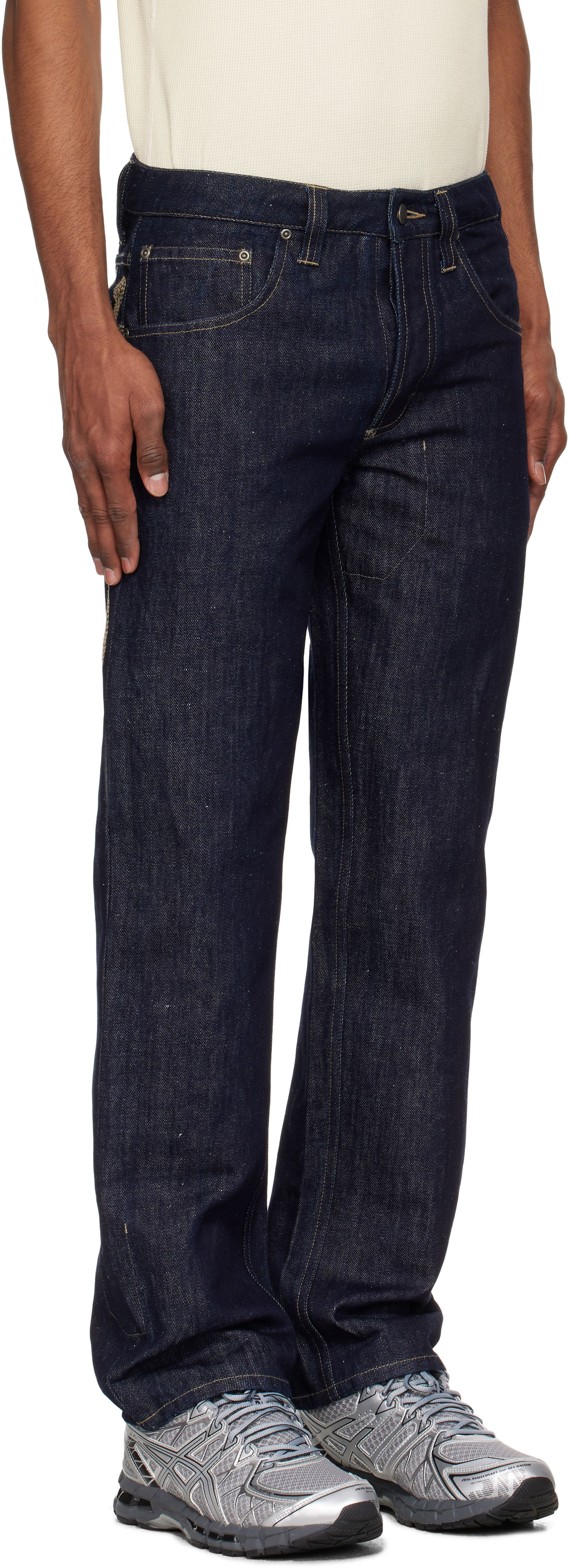 Džínsy Maharishi Maharishi 6060 Dragon Hemp Denim Jeans Modrá | 6060, 1