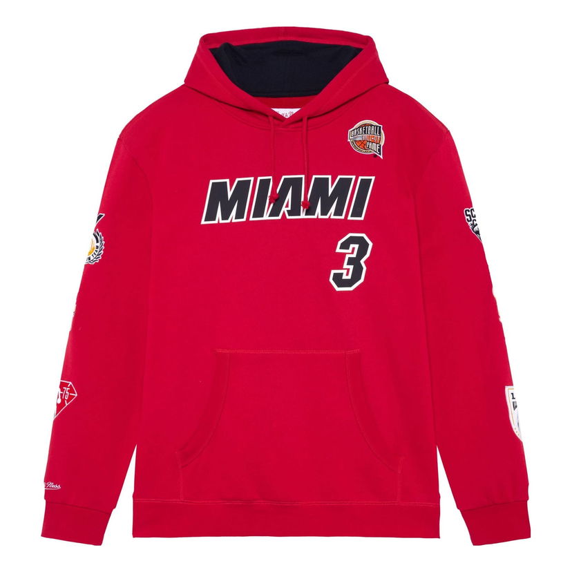 Mikina Mitchell & Ness Mitchell & Ness NBA Miami Heat Dwyane Wade Fleece Hoodie Červená | FPHD6861-MHEYYDWASCAR
