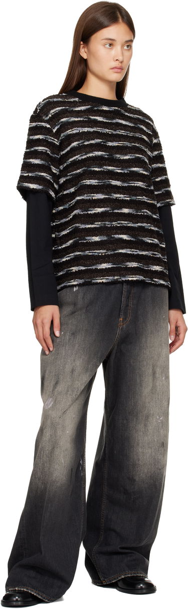Sveter Andersson Bell Textured Striped Short-Sleeve Layered Sweater Rôznofarebný | atb1373u, 3