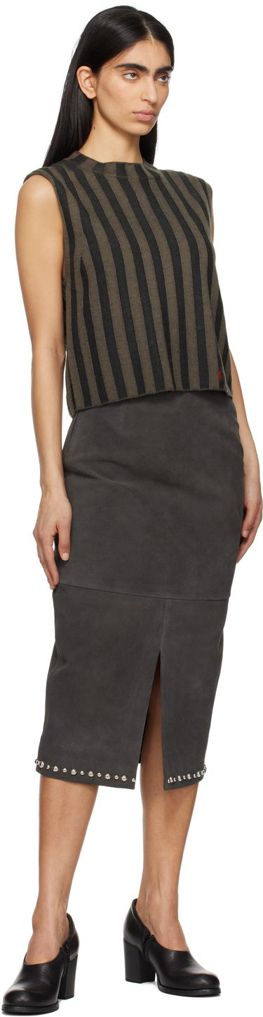Sveter Eckhaus Latta Eckhaus Latta Striped Knit Tank Top Hnedá | 8025-EL-PS25-B -, 3