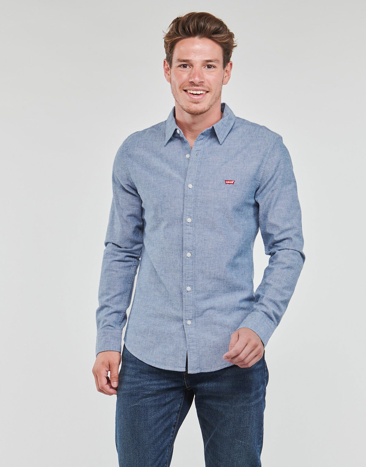 Košeľa Levi's BATTERY HM SHIRT SLIM Modrá | 86625-0017, 1