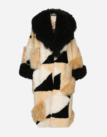 Kabáty Dolce & Gabbana Long Patchwork Sheepskin Coat Rôznofarebný | F0V9GFGDBWXS9000, 0
