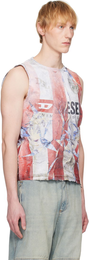 Tielko Diesel Diesel T-Per Stripe Tank Top Biela | A18700-0SKBT-42AA, 1
