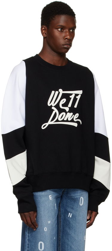 Mikina We11done We11done Printed Sweatshirt Čierna | WD-TS3-22-740-U-BK, 1