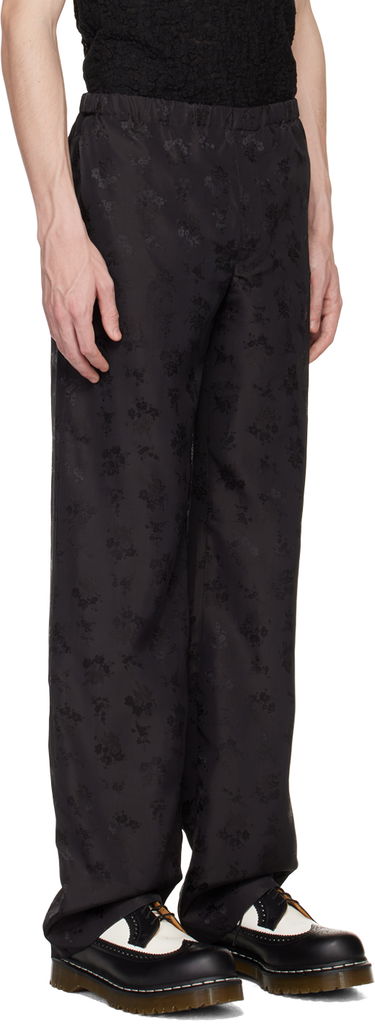 Nohavice Anna Sui Anna Sui Floral Jacquard Trousers Čierna | M1023H41, 1