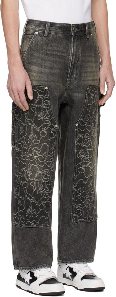 Džínsy BAPE Camo Patch Relaxed Fit Jeans Čierna | 001DPK801306M, 1