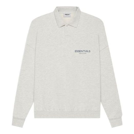 Polo tričko Fear of God Essentials Long Sleeve Polo Shirt Šedá | FOG-SS21-600, 0