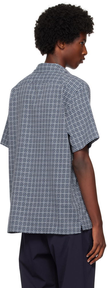 Košeľa Paul Smith PS Paul Smith Cross-Stitch Short Sleeve Shirt Modrá | M2R-695U-N22162-43, 2