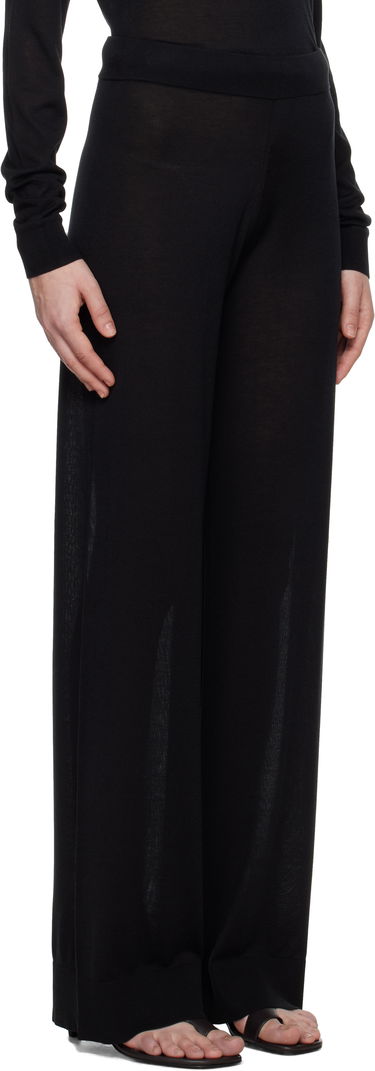 Nohavice TOTEME TOTEME Wide Knit Trousers Čierna | 252-WRB0258-YA0151, 1