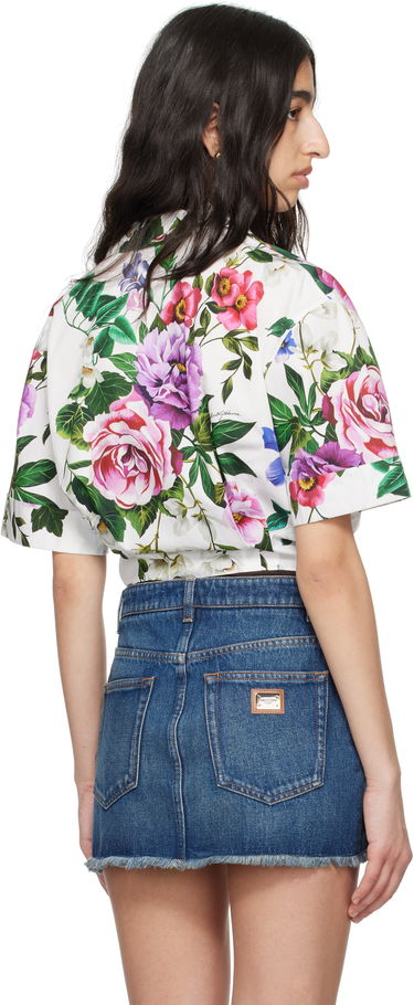 Košeľa Dolce & Gabbana Dolce&Gabbana Floral Print Tie-Front Shirt Biela | F5T30T HS5S6, 2