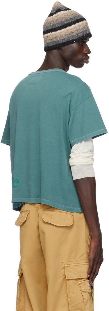 Tričko ERL 'Venice' Print Cropped T-Shirt Modrá | ERL09T001, 2