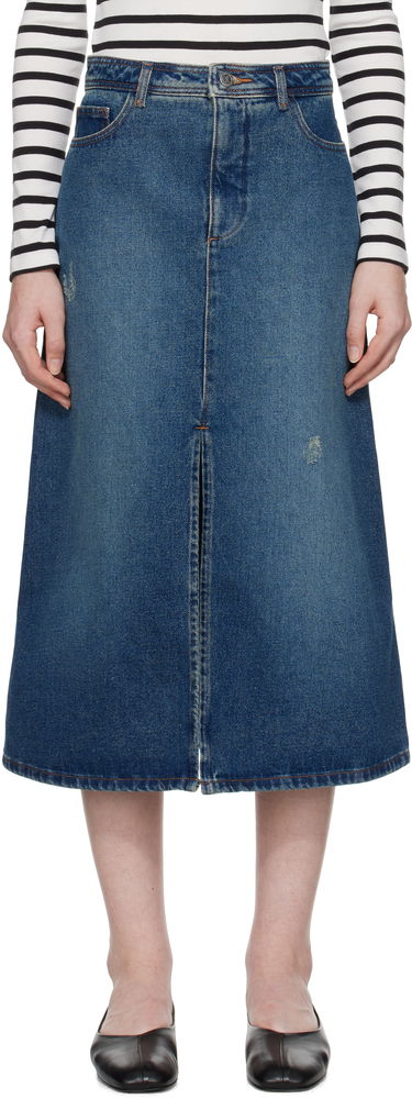 Sukňa A.P.C. Denim Midi Skirt Modrá | COHFC-F06423, 0