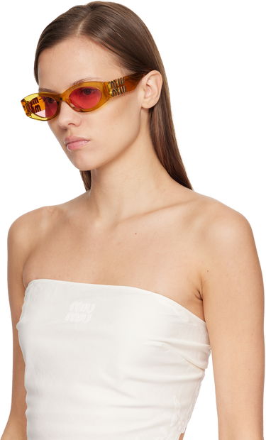 Slnečné okuliare Miu Miu Miu Glimpse Sculpted Acetate Sunglasses Žltá | 0MU 11WS 8056262097854, 3