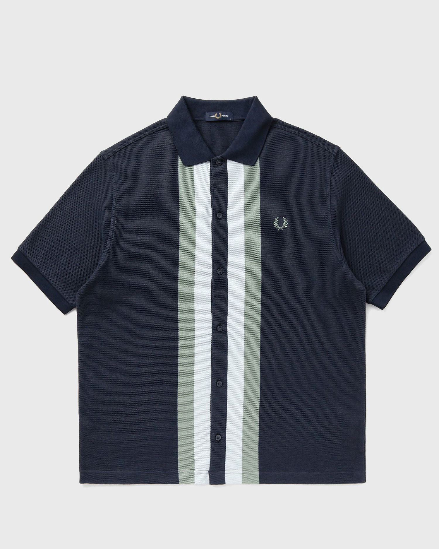 Polo tričko Fred Perry Paneled Button-Through Polo Shirt Navy | M8522-738, 0