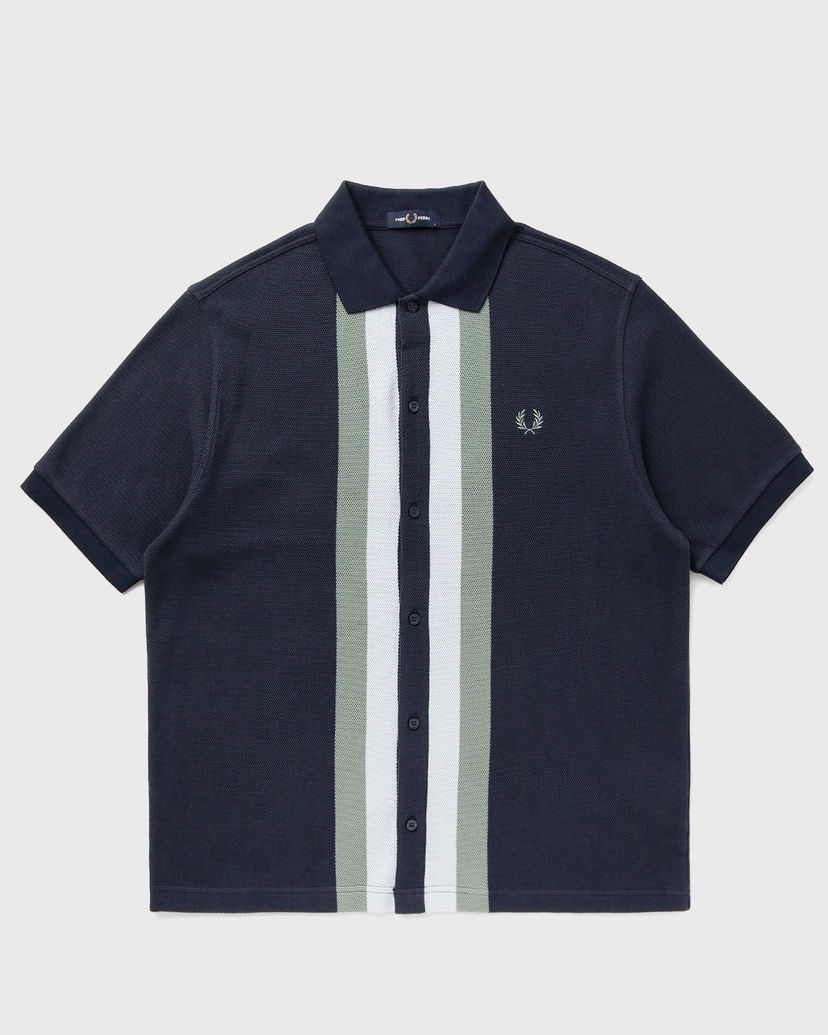 Polo tričko Fred Perry Paneled Button-Through Polo Shirt Navy | M8522-738