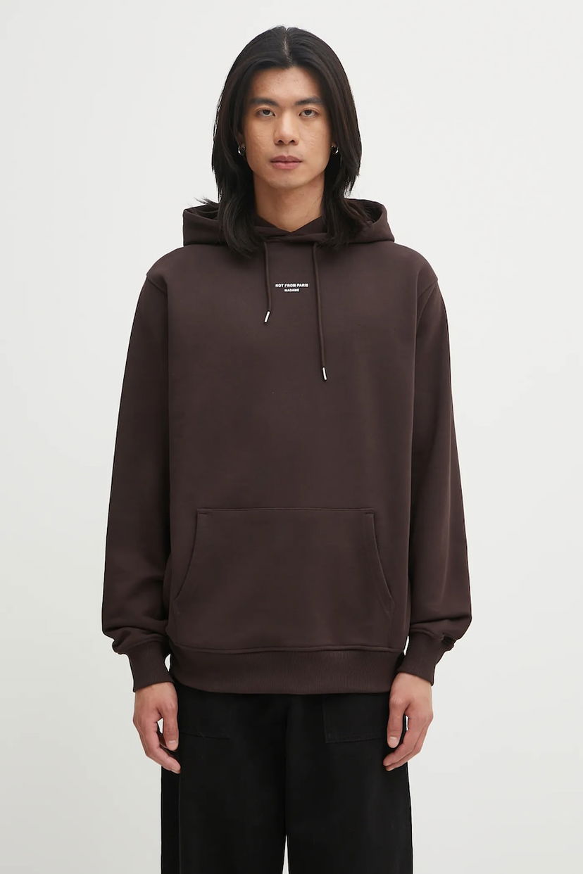 Mikina Drôle de Monsieur Drôle de Monsieur Le Hoodie Slogan Classique Hnedá | I.HO161.CO127