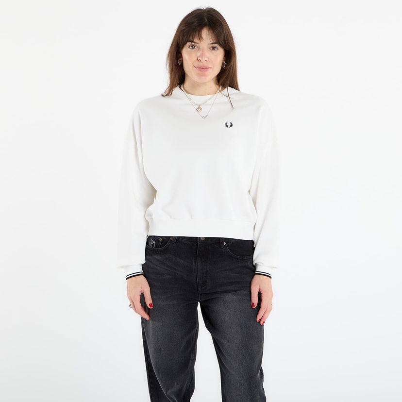 Mikina Fred Perry Tipped Sweatshirt Biela | G1148 129