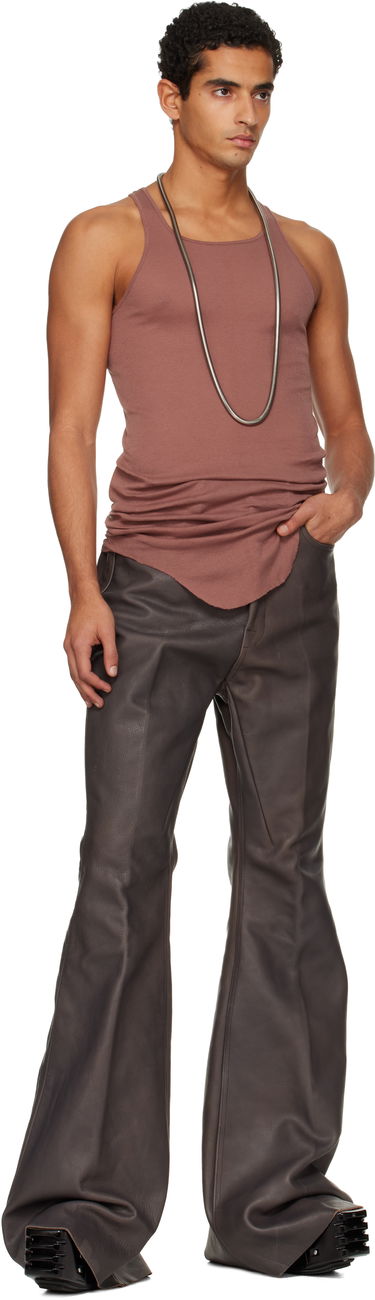 Tielko Rick Owens Concordians Basic Rib Tank Top Hnedá | RU02E1150 MR, 3