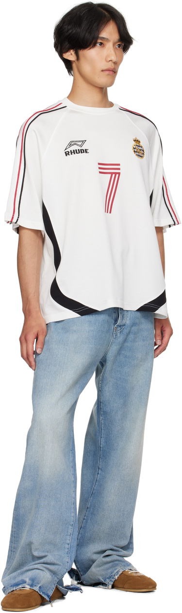 Tričko Rhude Rhude Lundun Soccer Jersey T-Shirt Biela | RHPF25TT02729, 3