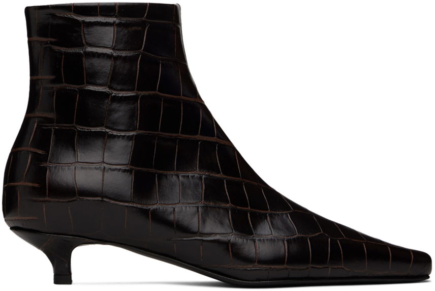 Tenisky a topánky TOTEME TOTEME 'The Slim' Kitten Heel Ankle Boots Hnedá | 241-WAS940-LE0023, 0