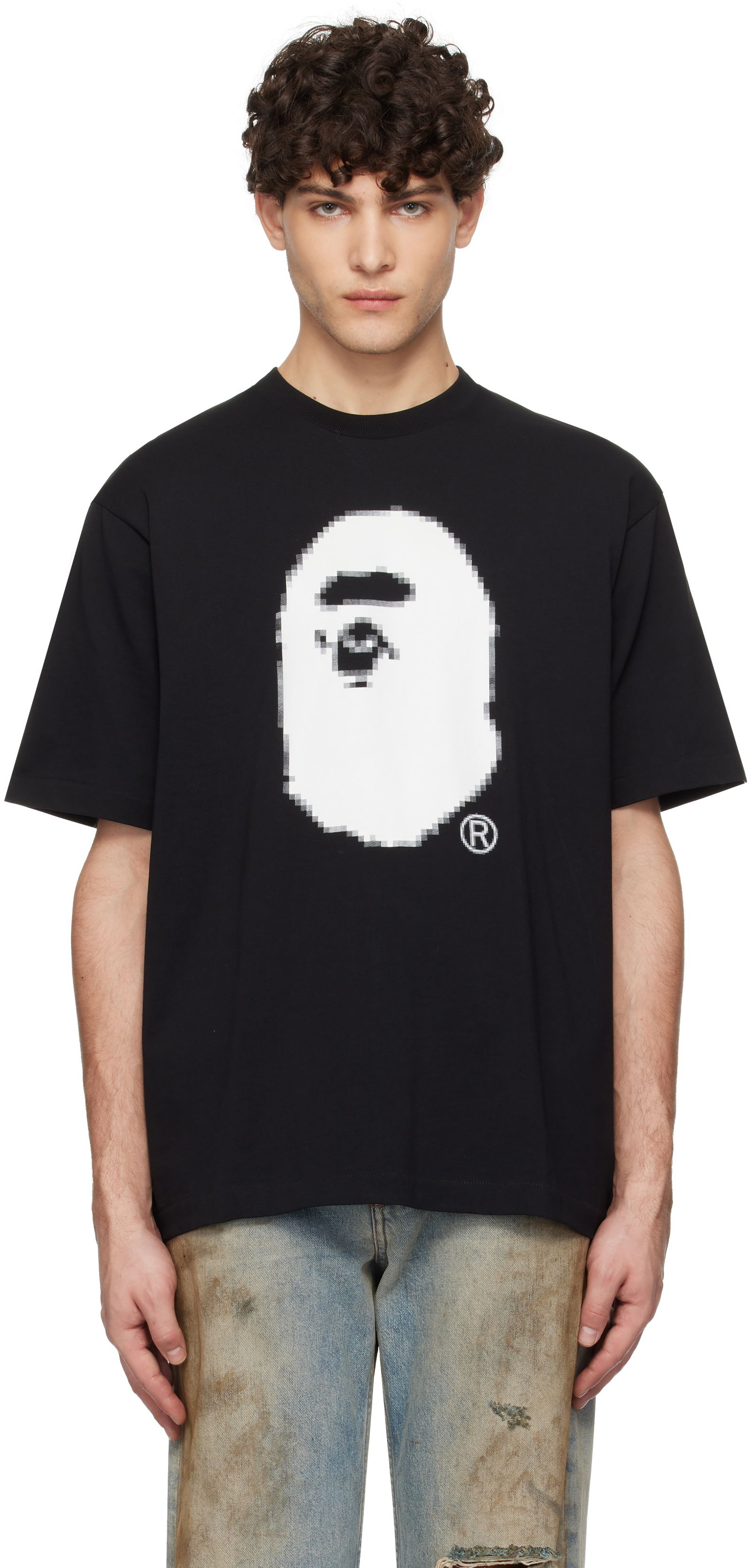 Pixel Ape Head Graphic Tee