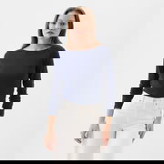 Longsleeve Modal Bateau T-Shirt Navy Uniform