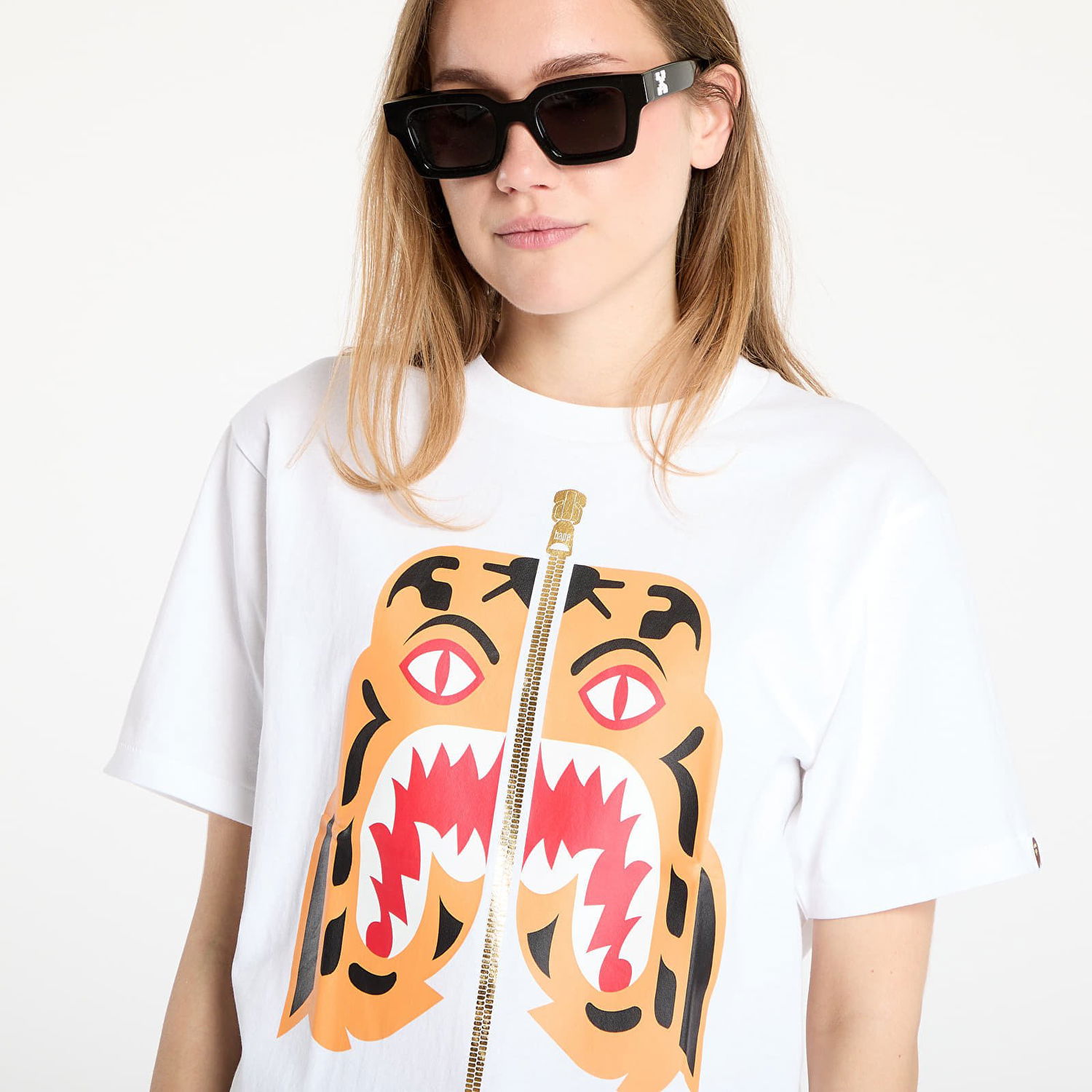 Tričko BAPE A BATHING APE Colors Tiger Graphic T-Shirt Biela | 001TEL301021MWHT, 1