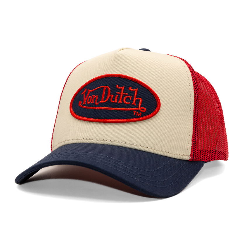 Šiltovka Von Dutch Von Dutch Classic Logo Trucker Cap Béžová | VD/0/CAS1/CLA5