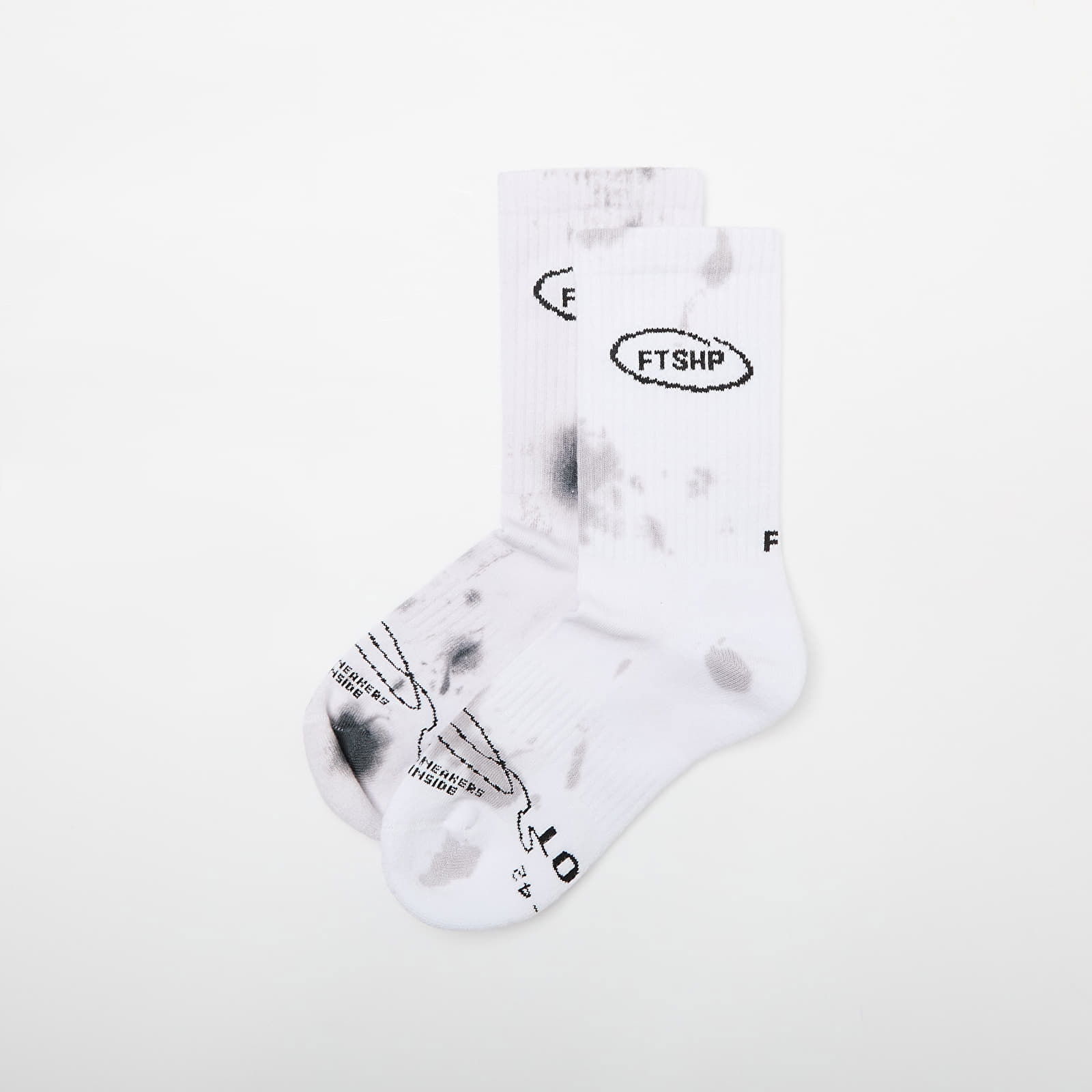 Basic Crew Socks 2-Pack Tie Dey Bw