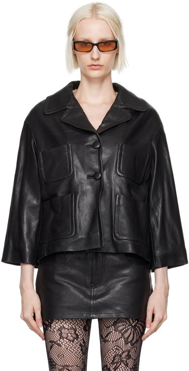 Bunda Marc Jacobs Marc Jacobs 'The Lady' Leather Jacket Čierna | 2F4RJC014W01, 0