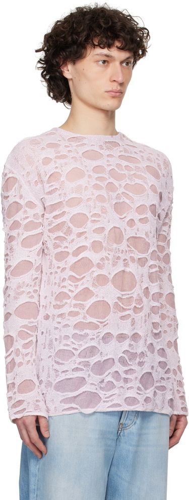 Sveter Acne Studios Acne Studios Layered Knit Sweater Ružová | B60362-, 1