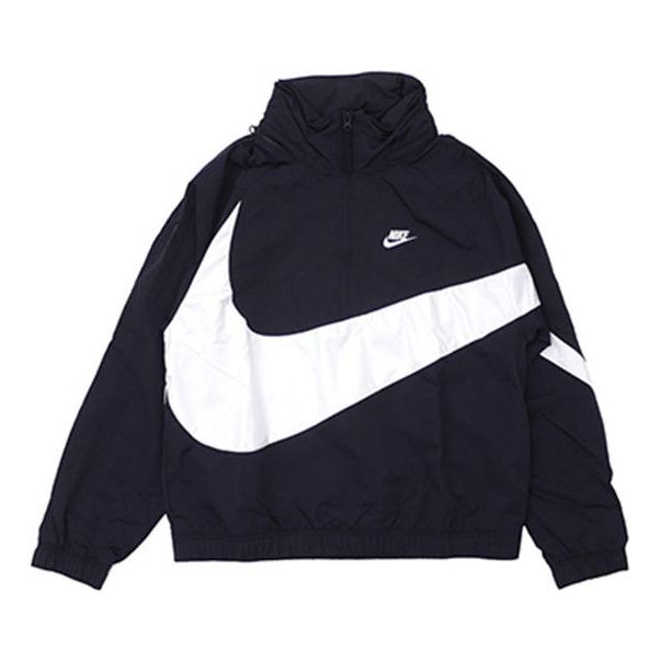 Vetrovka Nike Half Zipper Big Swoosh Jacket Čierna | AJ1404-010