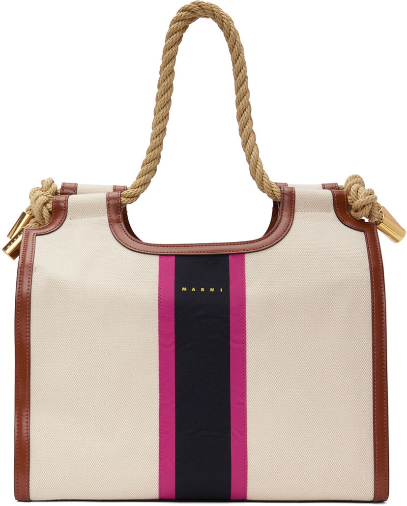 Tote bag Marni Marcel Summer Rope Handles Tote Bag Hnedá | BMMP0024U4 P6458