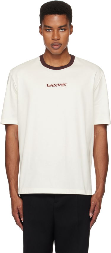 Tričko LANVIN Lanvin Mohair Logo T-Shirt Biela | RM-TS0032-J154-H24, 0