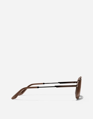 Slnečné okuliare Dolce & Gabbana Metal Classic Hexagonal Double Bridge Sunglasses New Arrivals Hnedá | VG2328VM6739V000, 2