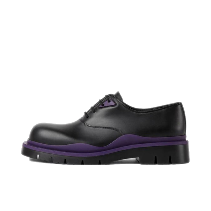 Tenisky a topánky Bottega Veneta Tire Lace Up Leather Shoe Čierna | 667073VBS501395