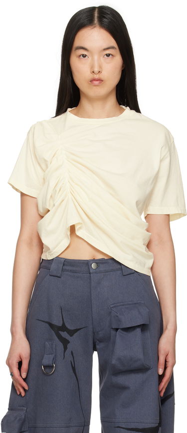 Tričko Collina Strada Collina Strada Amaryllis Draped T-Shirt Béžová | XX3069, 0
