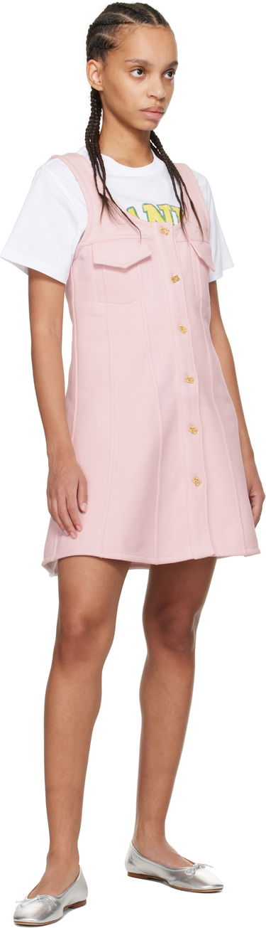 Šaty GANNI Ganni Button-Up Mini Dress Ružová | T4111, 3