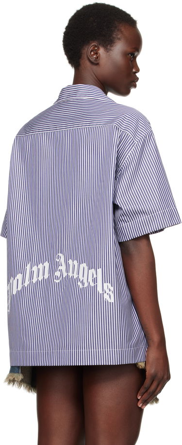 Košeľa Palm Angels Striped Shirt Modrá | PWGG005S25FAB0014603, 2
