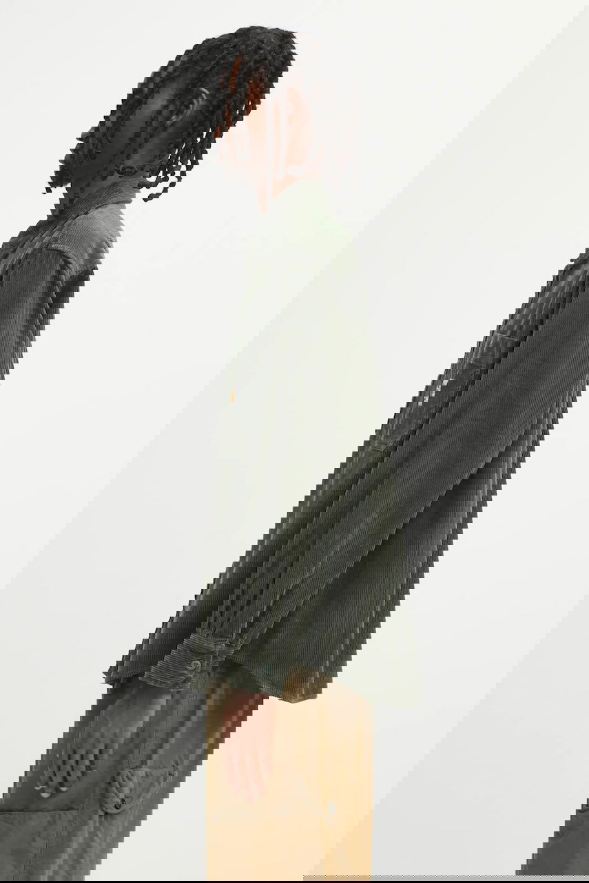 Košeľa Carhartt WIP Flint Long Sleeve Relaxed Fit Cotton Shirt with Classic Collar Zelené | I035837.2ZXXX, 1