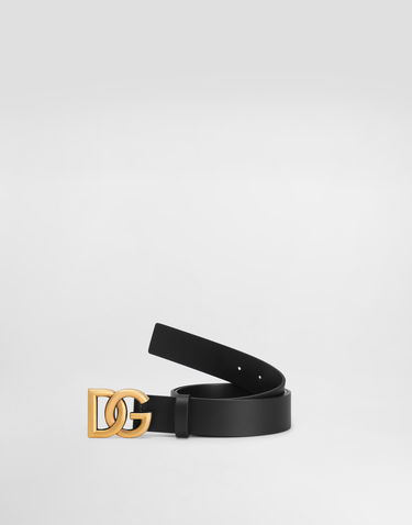 Opasok Dolce & Gabbana Lux Leather Belt With Crossover Dg Logo Buckle Čierna | BC4644AX6228E831, 3