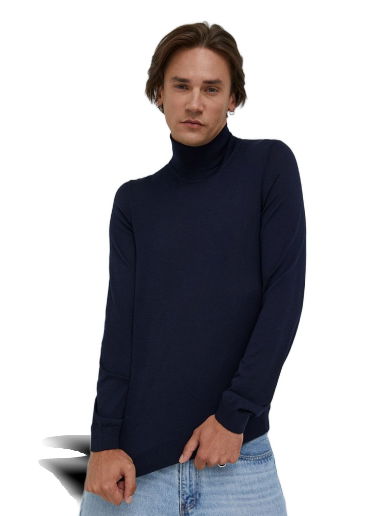 Sveter BOSS Slim-Fit Rollneck Sweater Navy | 50468262